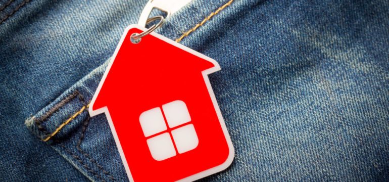 House key in jeans pocket, to visualize a pocket listing.