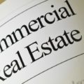 Black and white photo of commercial real estate transaction document.