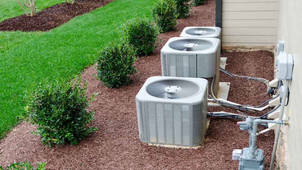 Heating and Air-Conditioning units connected to the residential house