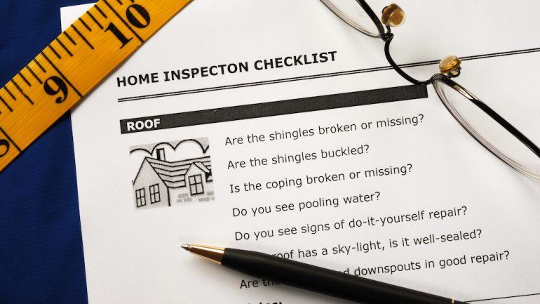 Checklist from pre listing home inspection from home for sale.