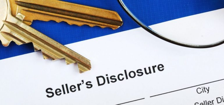 Seller disclosure statement with data that would be included in a CLUE Report.