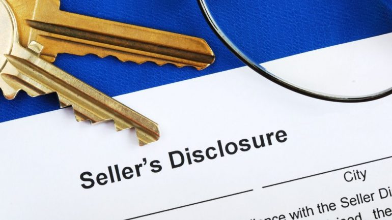 Seller disclosure statement with data that would be included in a CLUE Report.