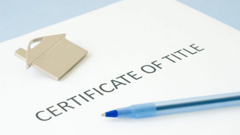 Certificate of Title that can be vulnerable to property title theft.