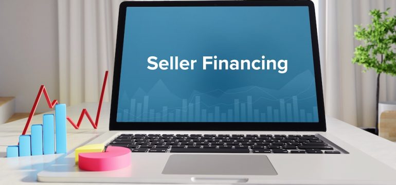 A computer screen with the words, Sell Financing. One option for seller financing is the real estate installment sale.