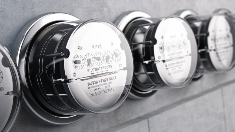 Kilowatt-hour electric meters show the amount of power home energy guzzlers use on a routine basis.