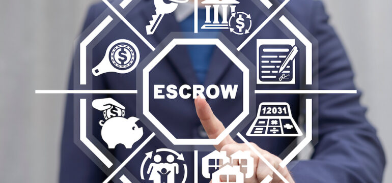Concept of how an escrow account functions.