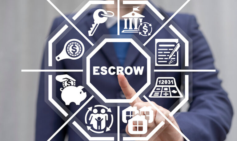 Concept of how an escrow account functions.