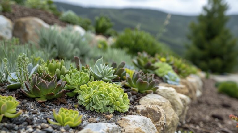 Drought-resistant plants highlight species that flourish in arid environments with minimal water requirements.