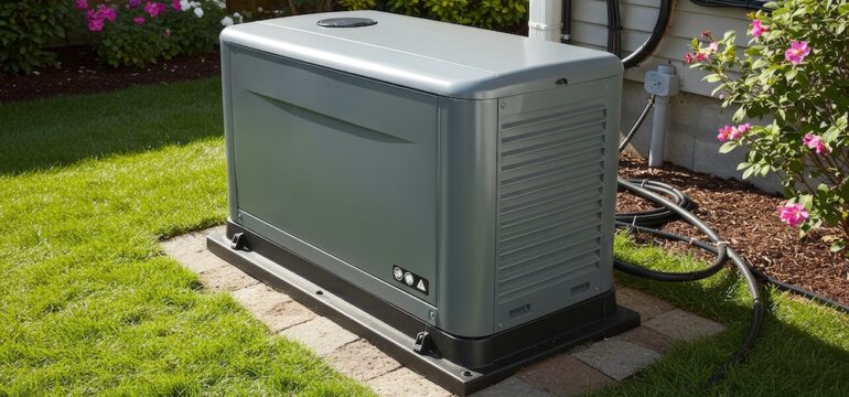 Ensuring peace of mind, this home generator provides continuous power during outages.
