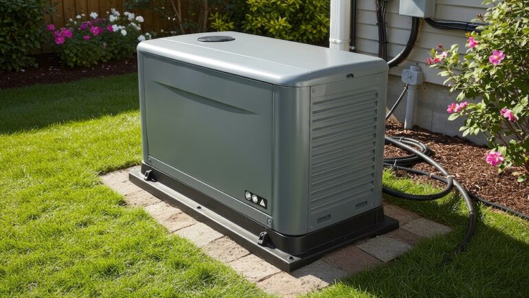 Ensuring peace of mind, this home generator provides continuous power during outages.
